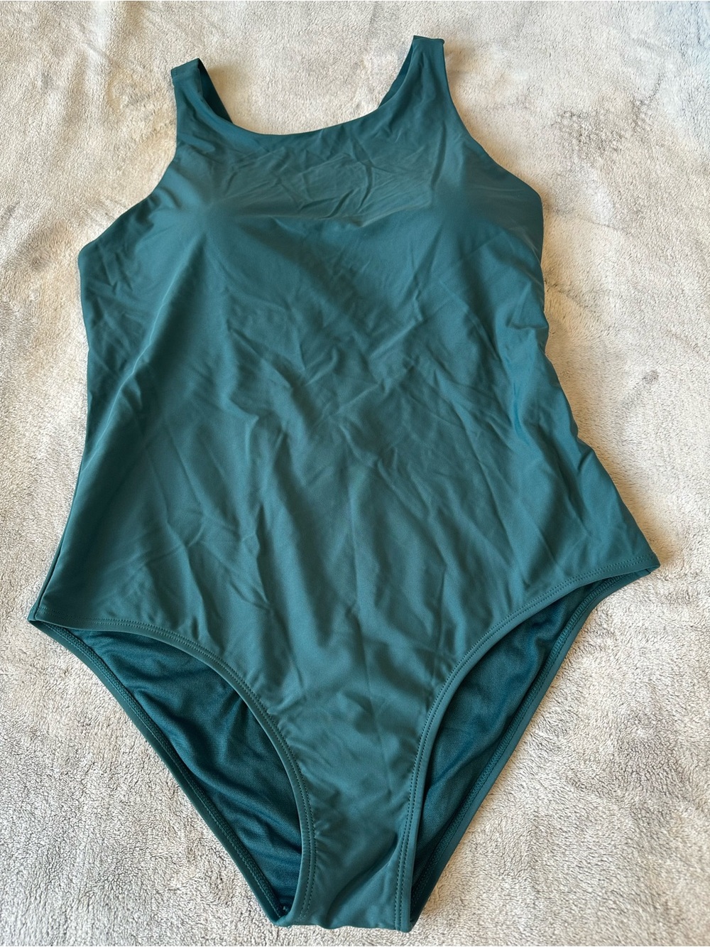 Eddie Bauer Teal Scoop Neck One-Piece Swimsuit
